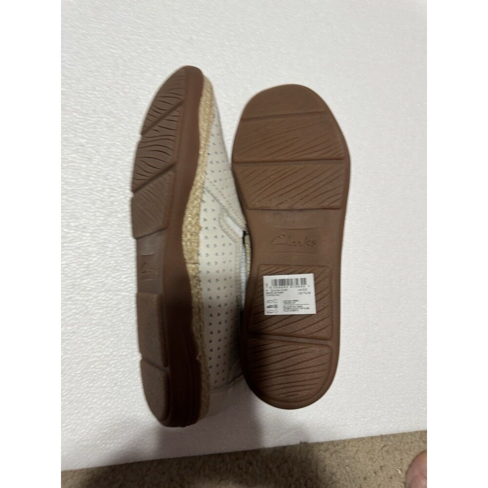 Clark’s Collection Espadrille Slip-ons Elaina Ruby White Size 7.5 Wide New - Picture 8 of 10